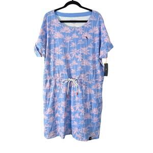 Margaritaville Island Reserve Dress Short Sleeve Tie Waist XL 100% Cotton Beachy